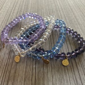 Set of 4 KH Studio crystal bracelets